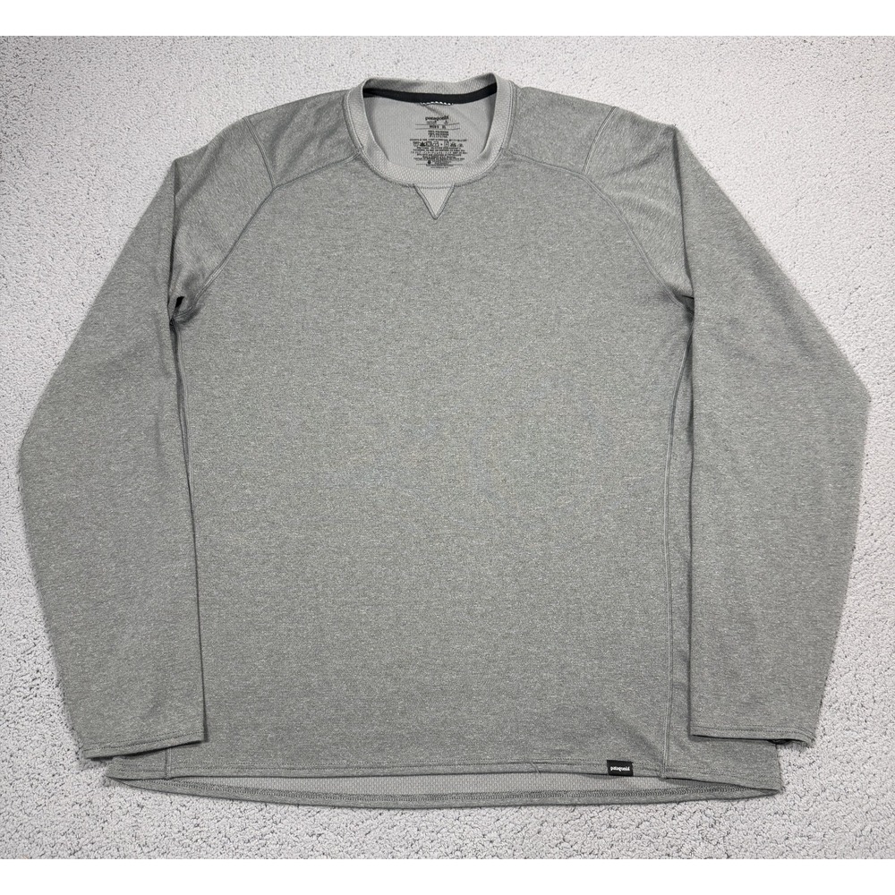 Patagonia Capilene‎ Shirt Mens XL Gray Long Sleeve Athletic Performance Top
